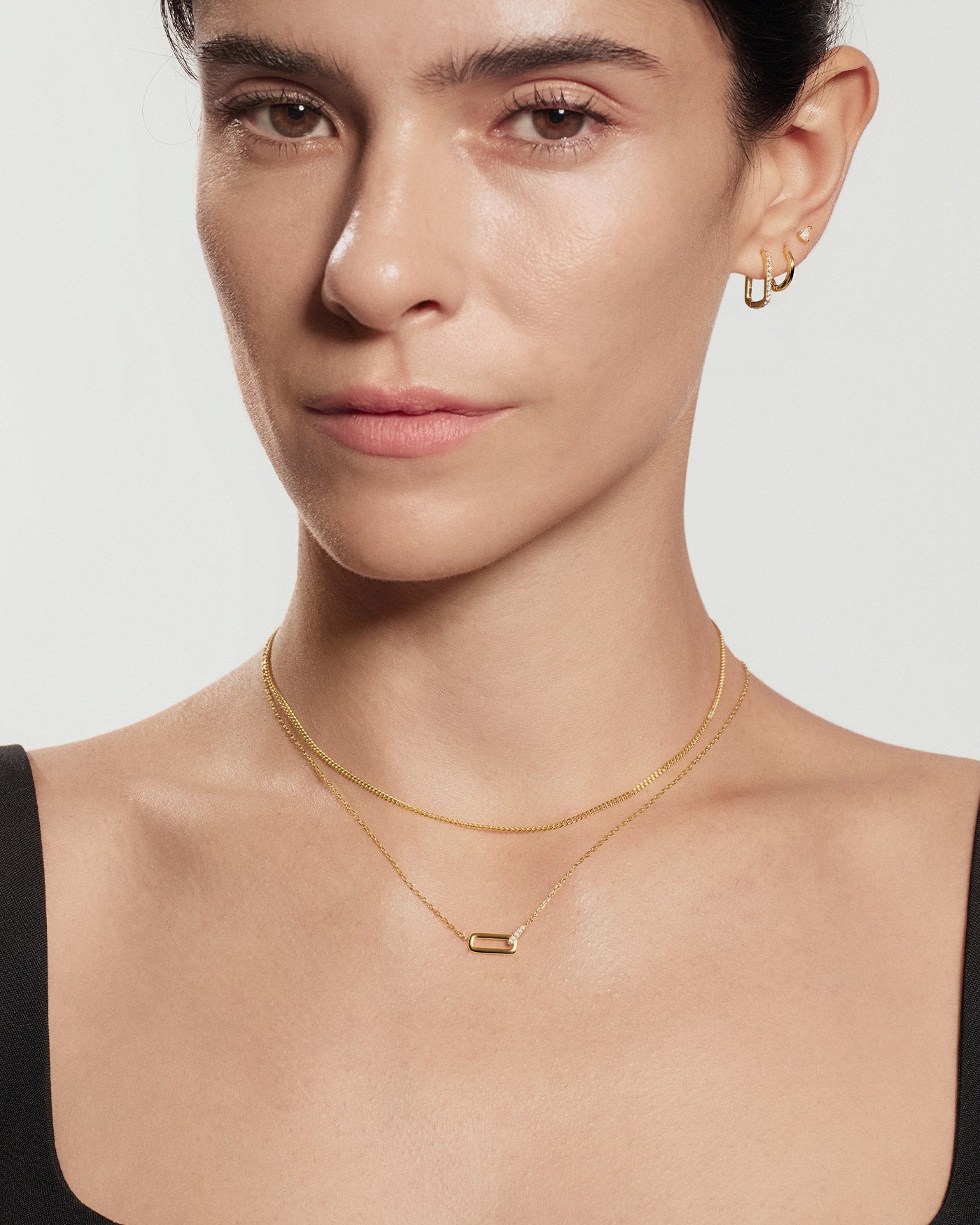 Gold Glam Oval Hoop Earrings styling