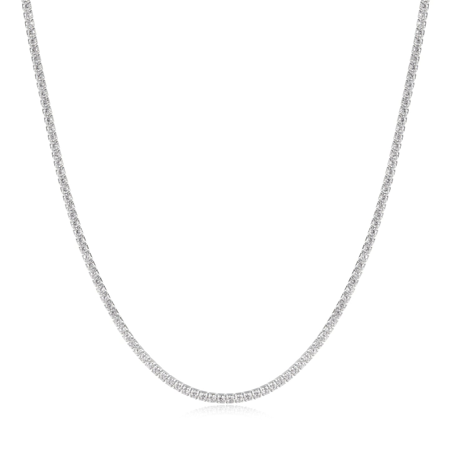 Silver Pavé Necklace