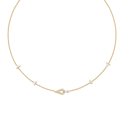Gold Geometric Satellite Necklace