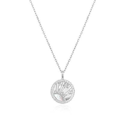 Silver Shiny Sun Star Necklace