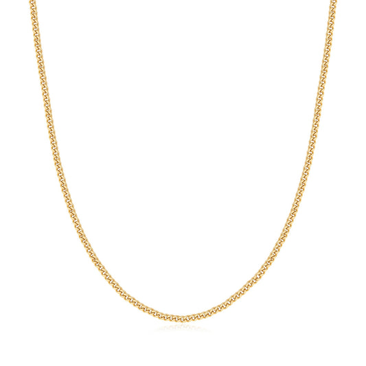 Gold Shiny Curb Necklace