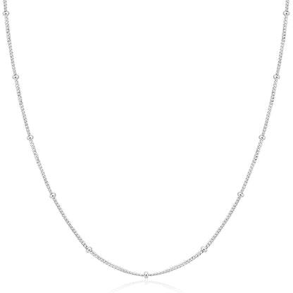 Silver Orb Chain Necklace