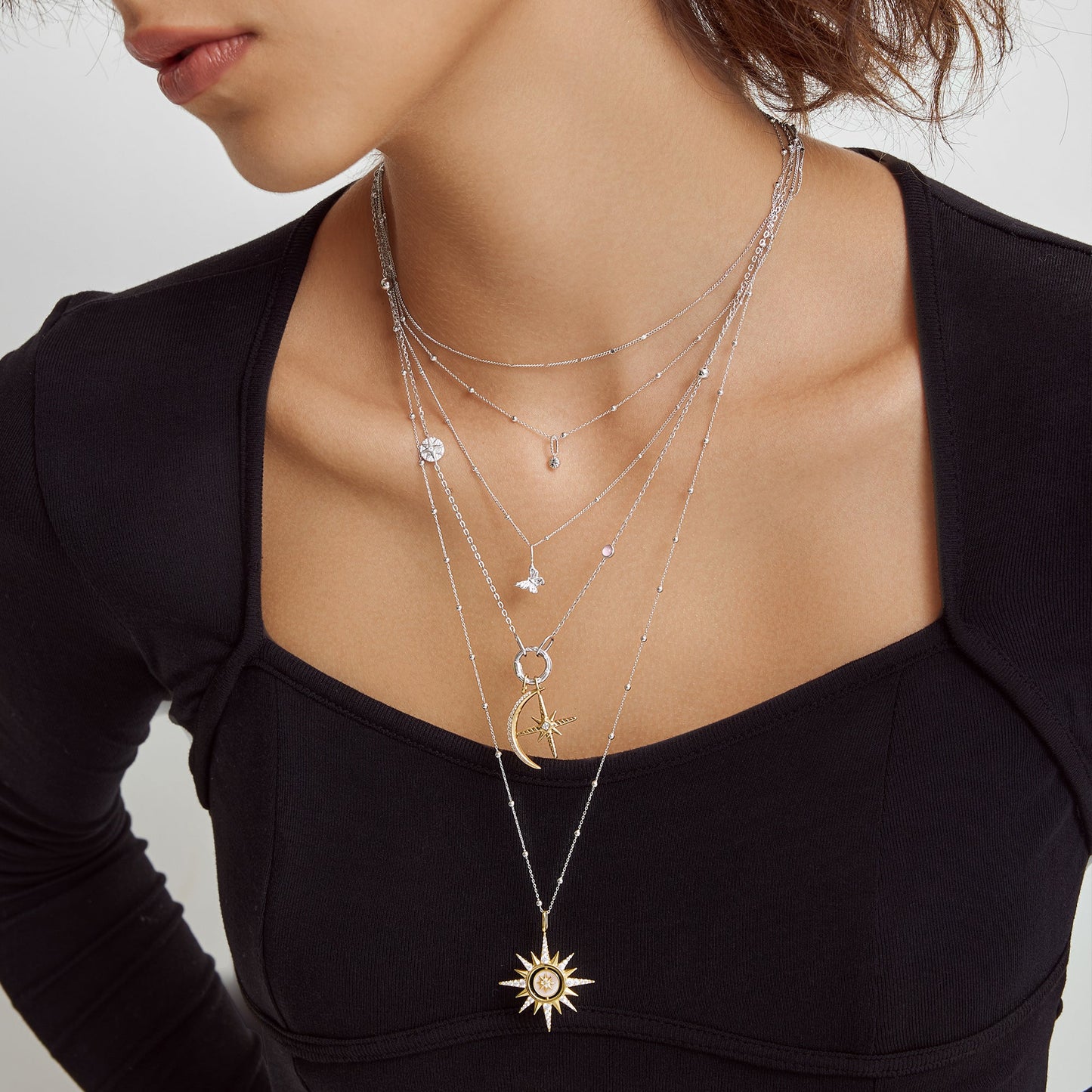Gold Moon Pavé Charm