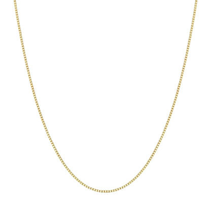Gold Box Chain Necklace
