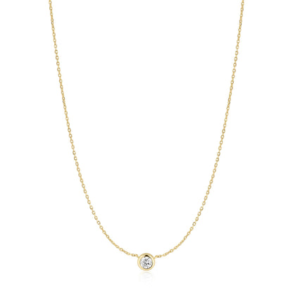 Gold Just You Solitaire Necklace