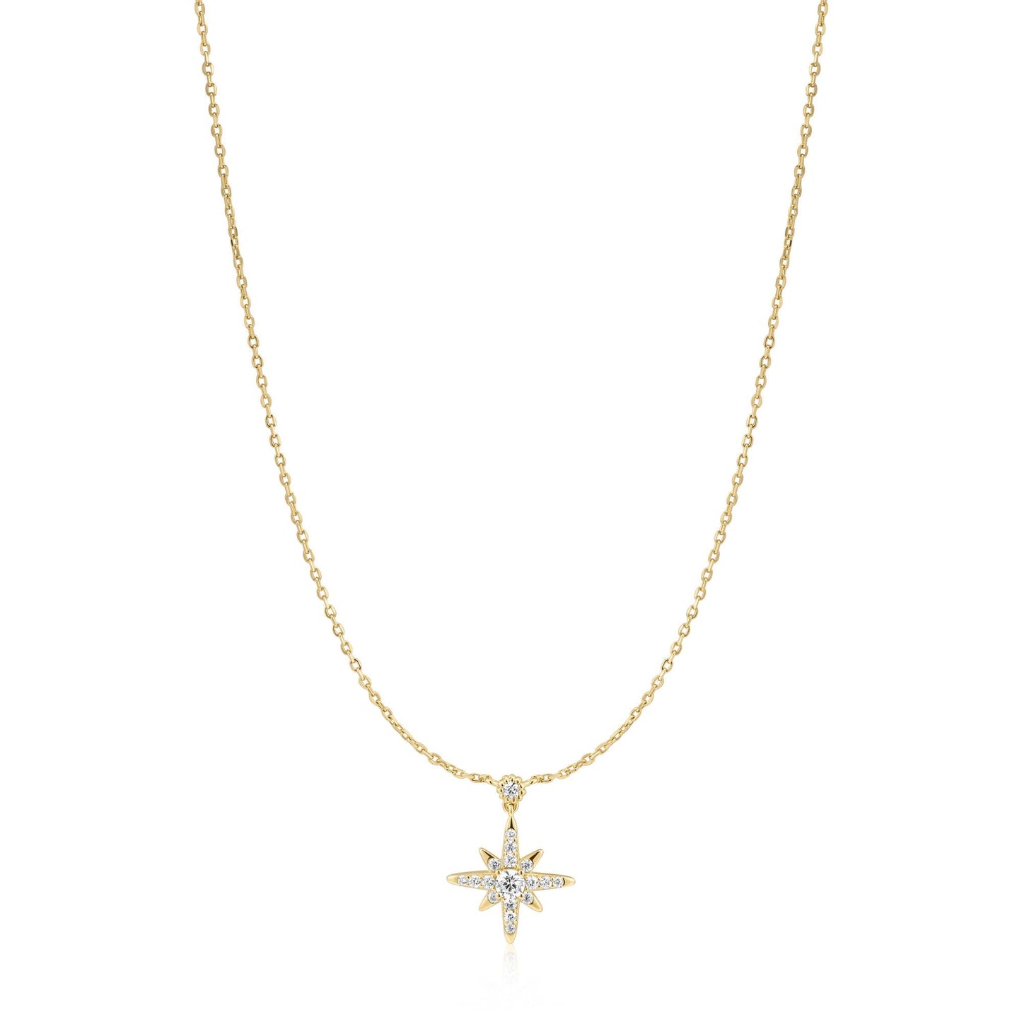Gold Sparkling Nova Star Necklace
