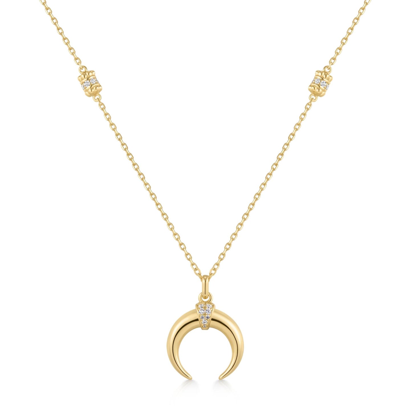 Gold Reversible Horn Necklace