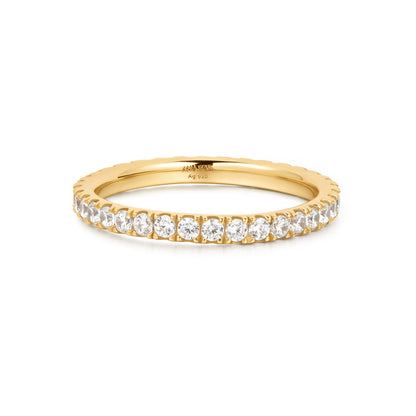 Ania Haie gold pavé ring