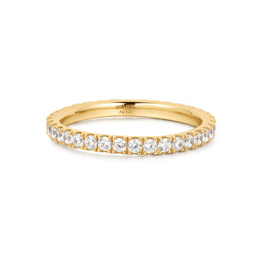 Ania Haie gold pavé ring