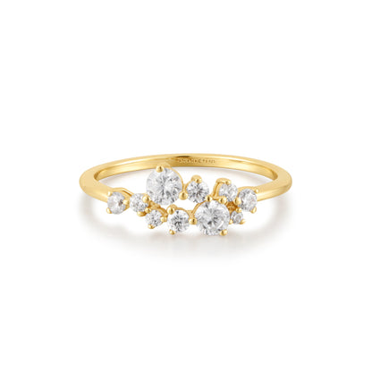 Ania Haie Gold Flower Cluster Pavé Ring