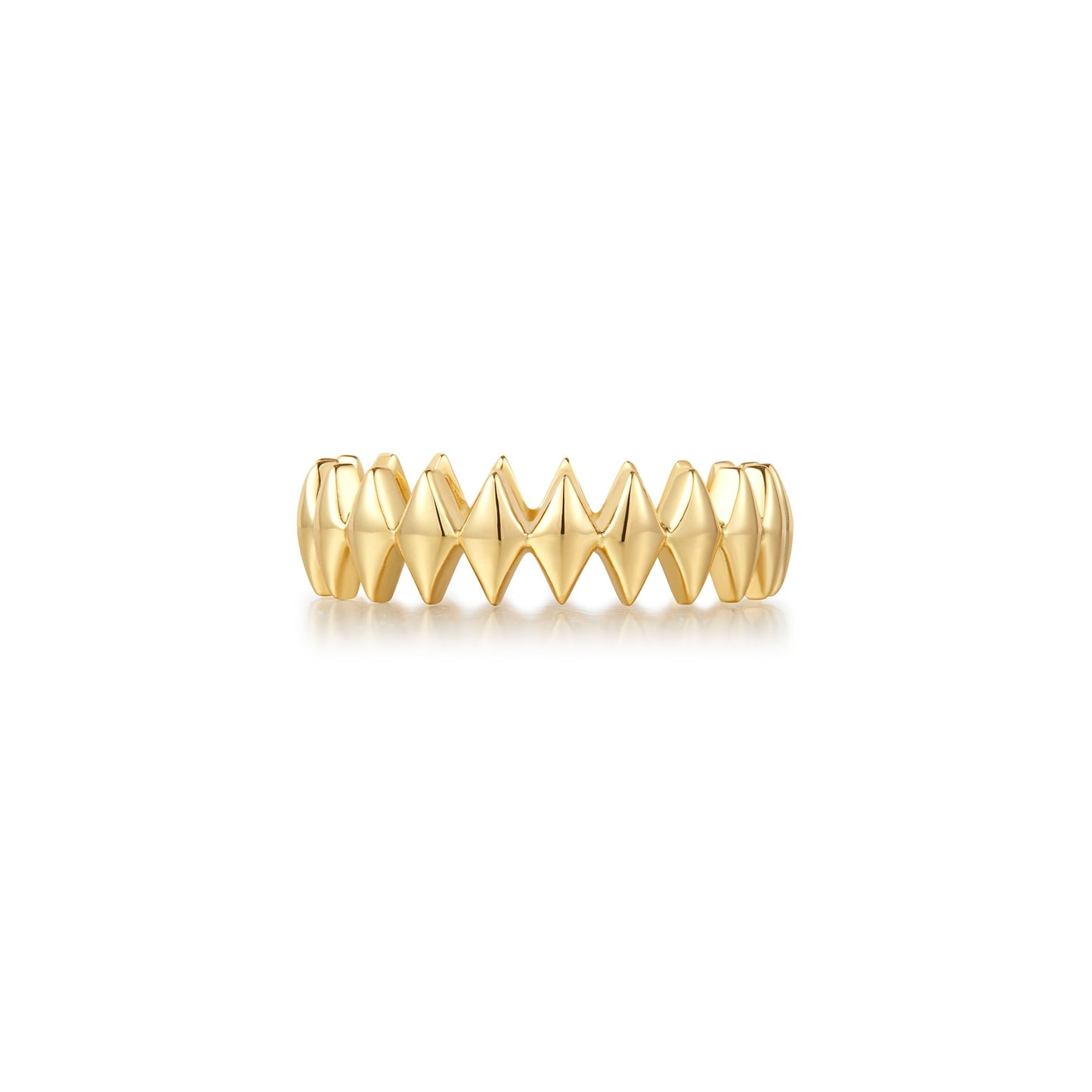 Gold Half Pavé Sparkle Ring