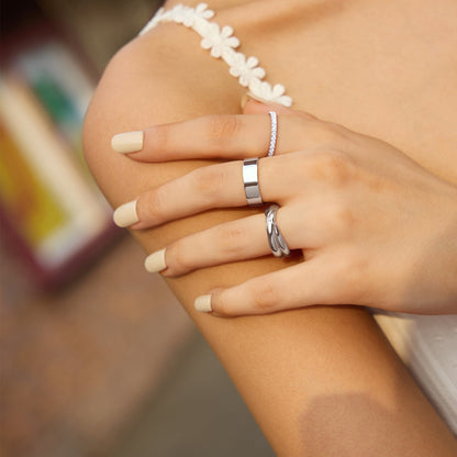 Silver 6mm Smooth Band