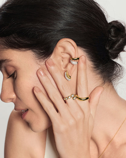 Gold Wave Ear Cuff
