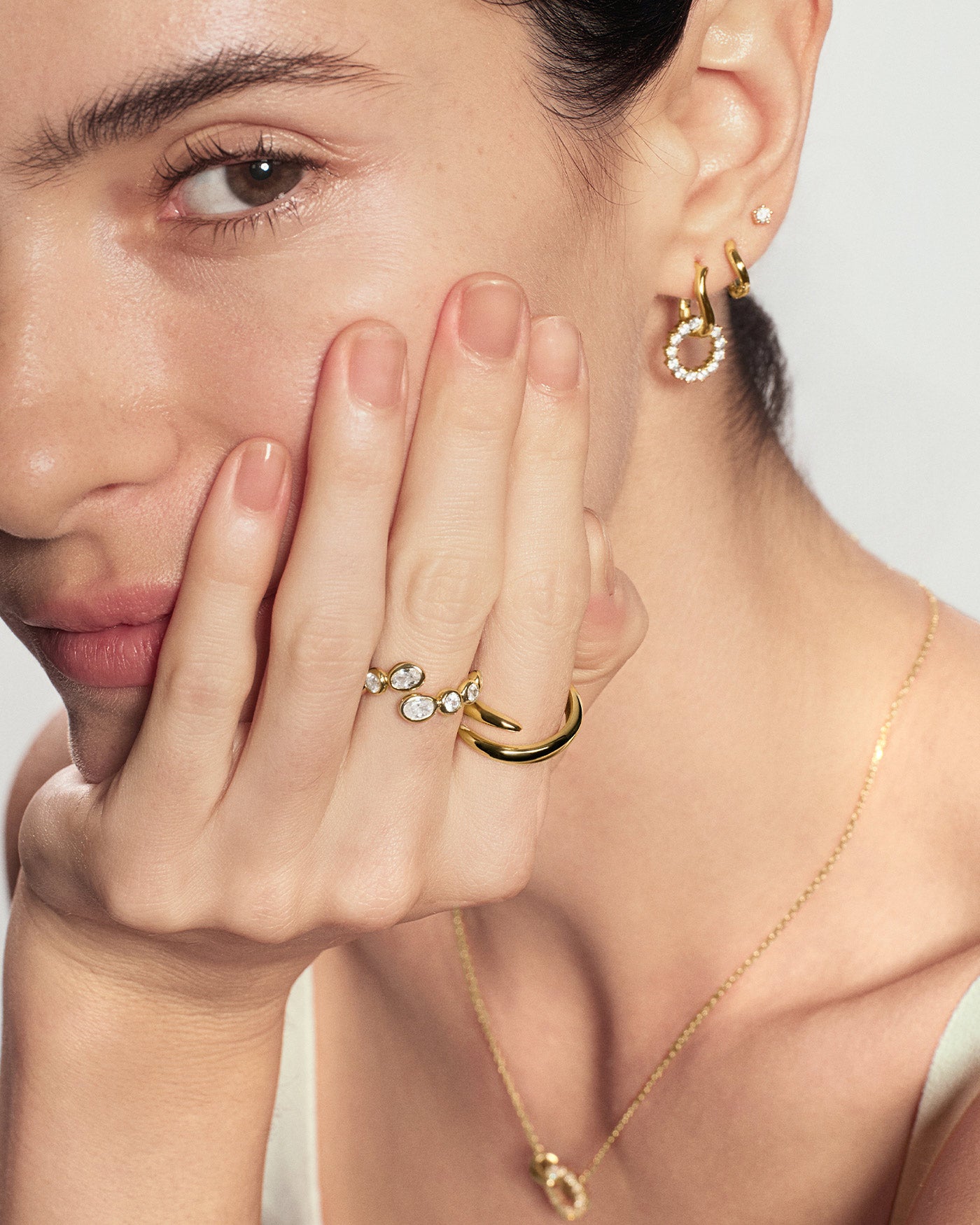 Gold Spiral Adjustable Ring