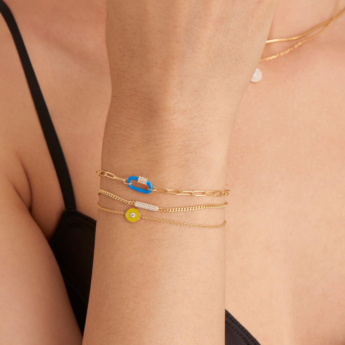 Gold Glam Bar Bracelet