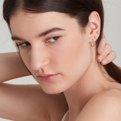 14kt Gold Natural Diamond Drop Chain Earrings