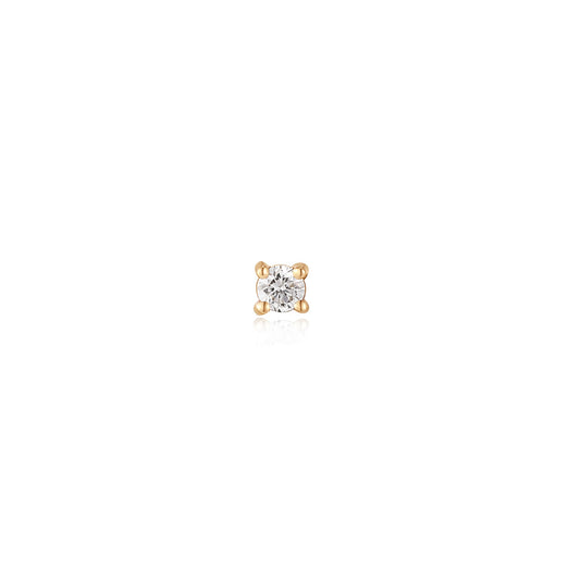 14kt Gold Stargazer Natural Diamond Single Labret Earring