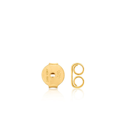 Gold Pearl Mini Hoop Earrings View