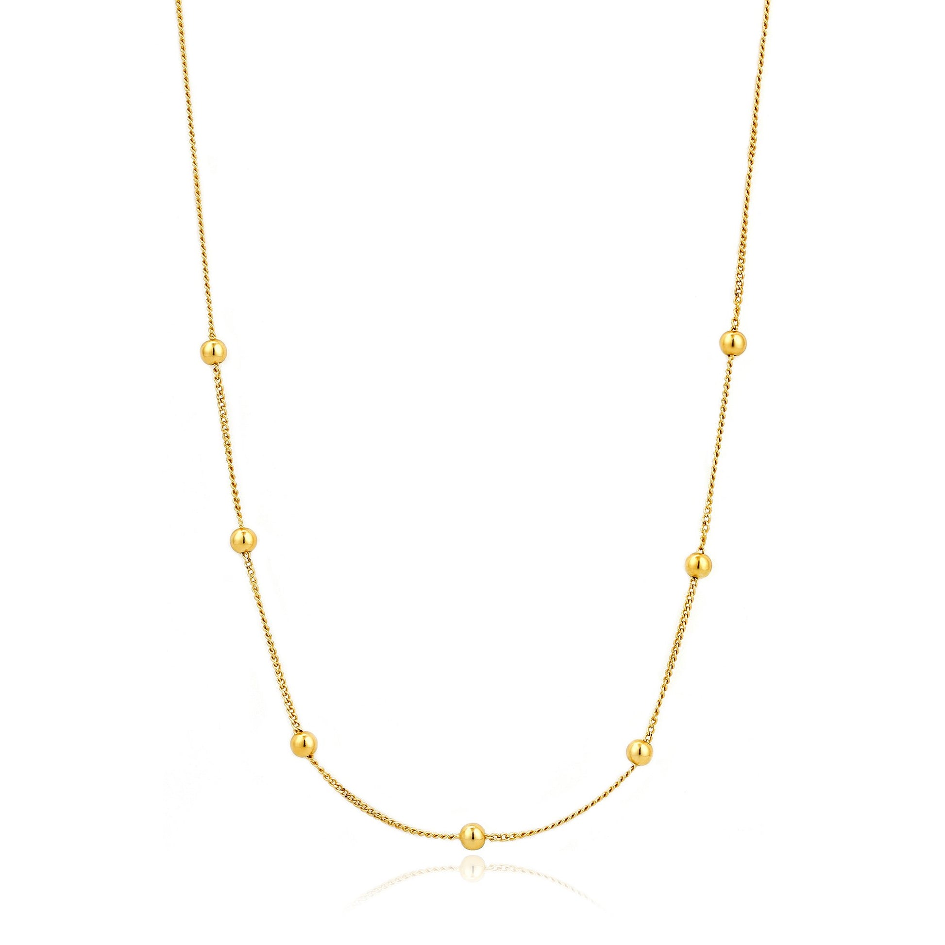 Gold Modern Beaded Necklace - Ania Haie