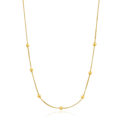 Gold Modern Beaded Necklace - Ania Haie