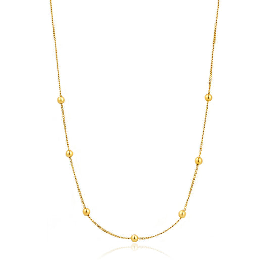 Gold Modern Beaded Necklace - Ania Haie