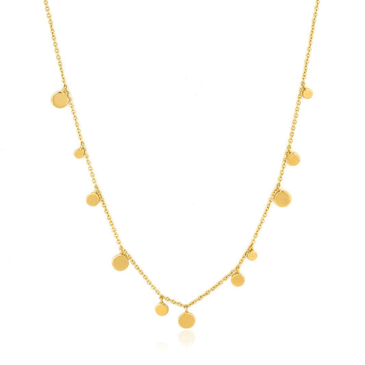Ania Haie Gold Geometry Mixed Discs Necklace