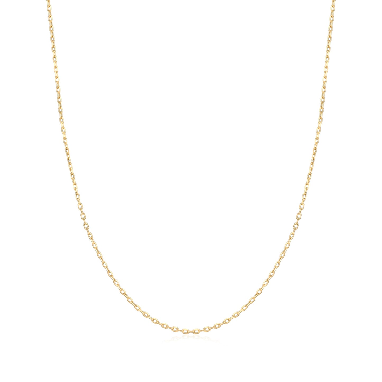 Gold Mini Link Charm Chain Necklace