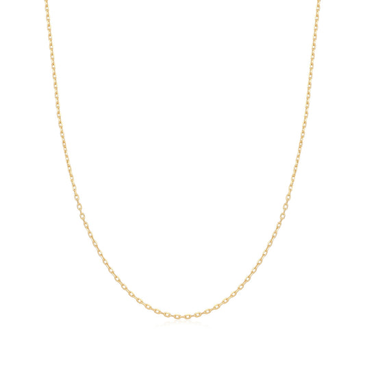 Gold Mini Link Charm Chain Necklace