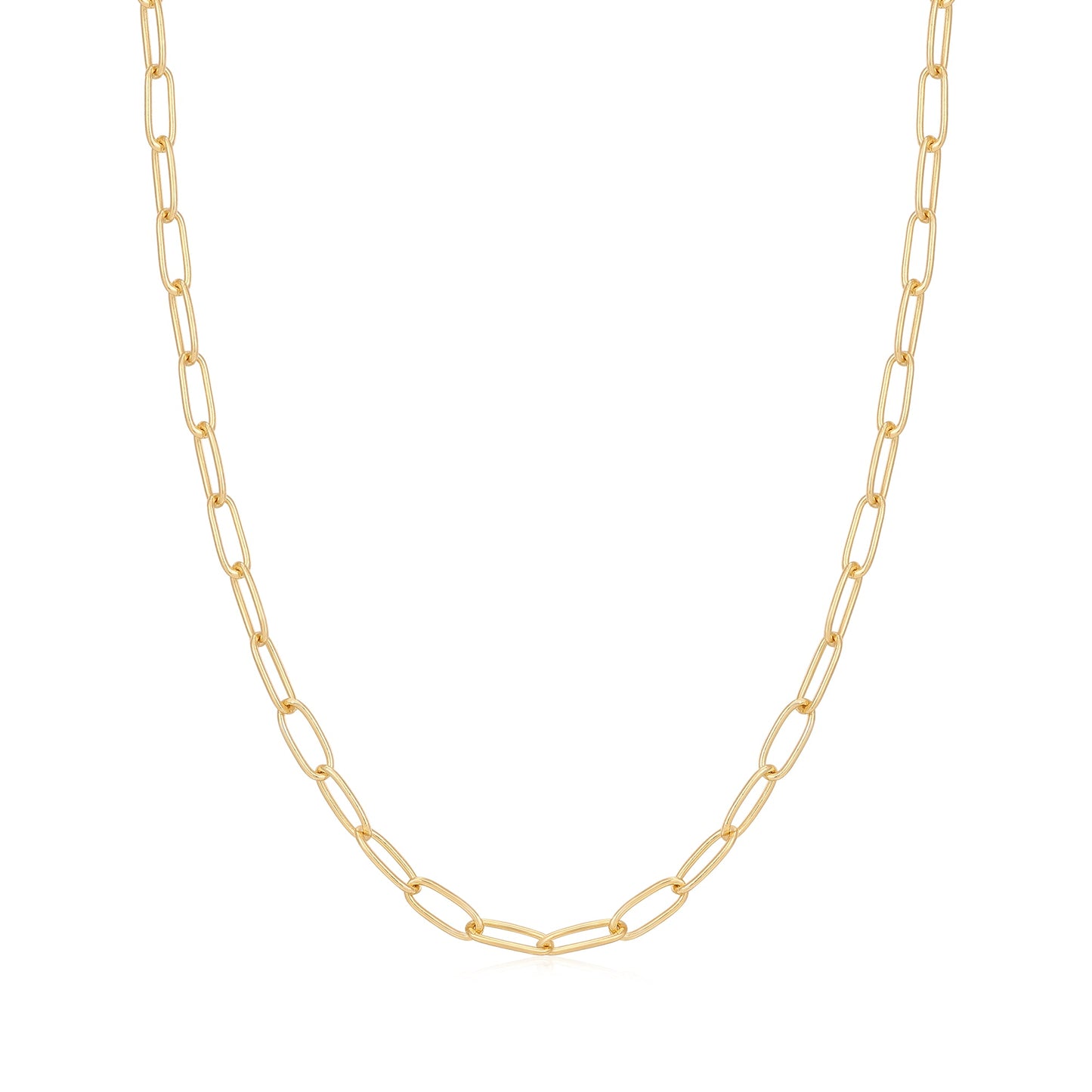 Gold Link Charm Chain Necklace