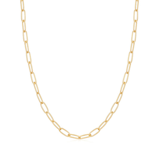 Gold Link Charm Chain Necklace
