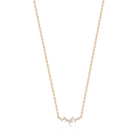 14kt Gold Stargazer Natural Diamond Constellation Necklace