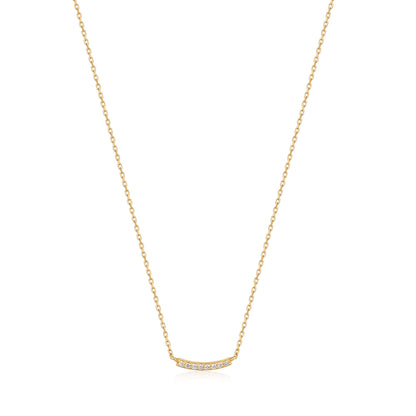 14kt Gold Magma Curve Diamond Necklace