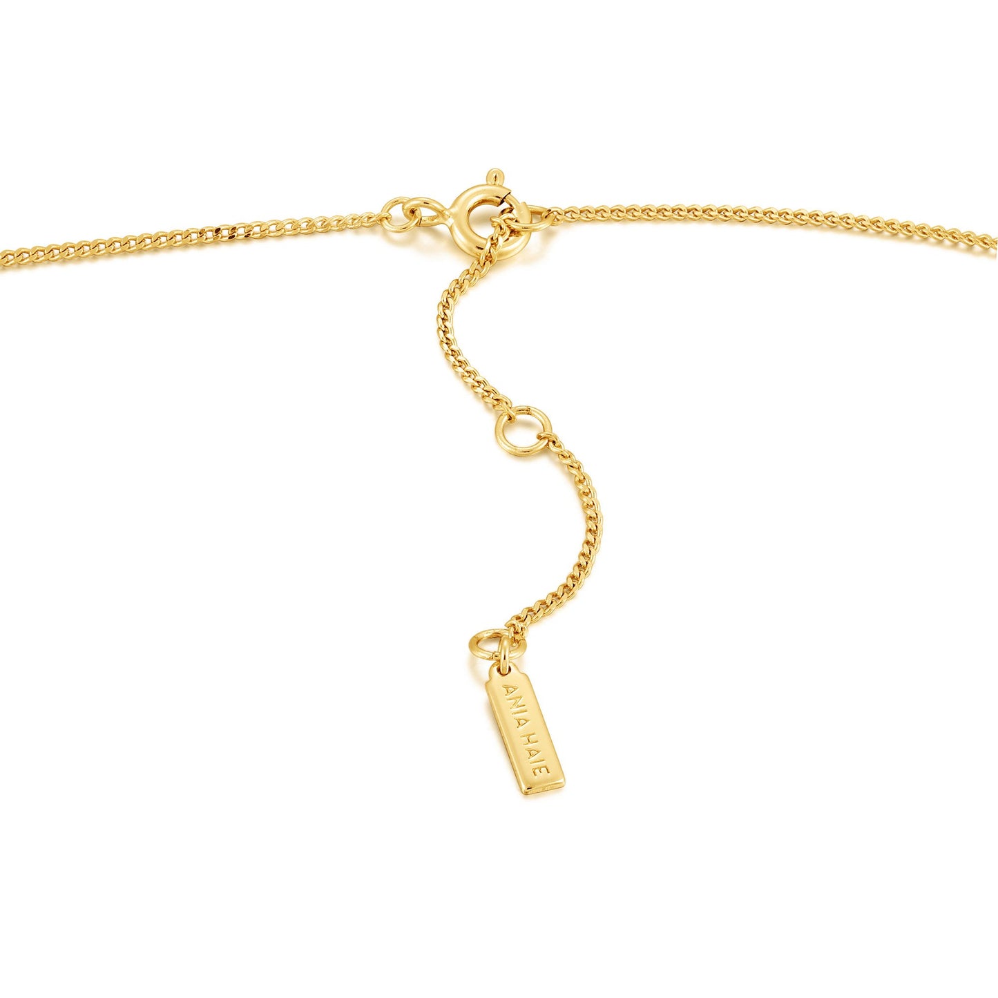 Gold Modern Beaded Necklace detail view