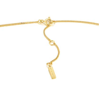 Gold Modern Beaded Necklace detail view